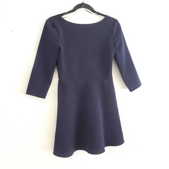 2/$35 Zara Woman Mini Dress With Open Back/ Straps. Size M Dark Navy Blue. - Picture 1 of 7